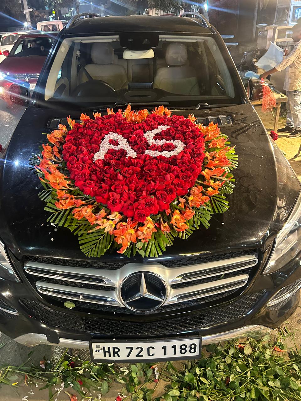 Wedding Car Original Flowers Heart Shape Decoration